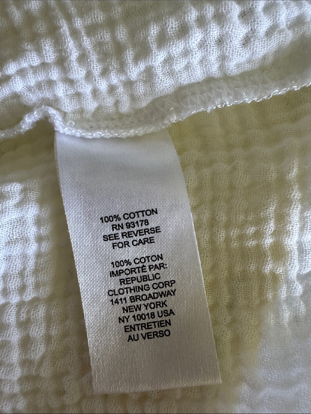 INDUSTRY White Cotton Popover L - Picture 4 of 5